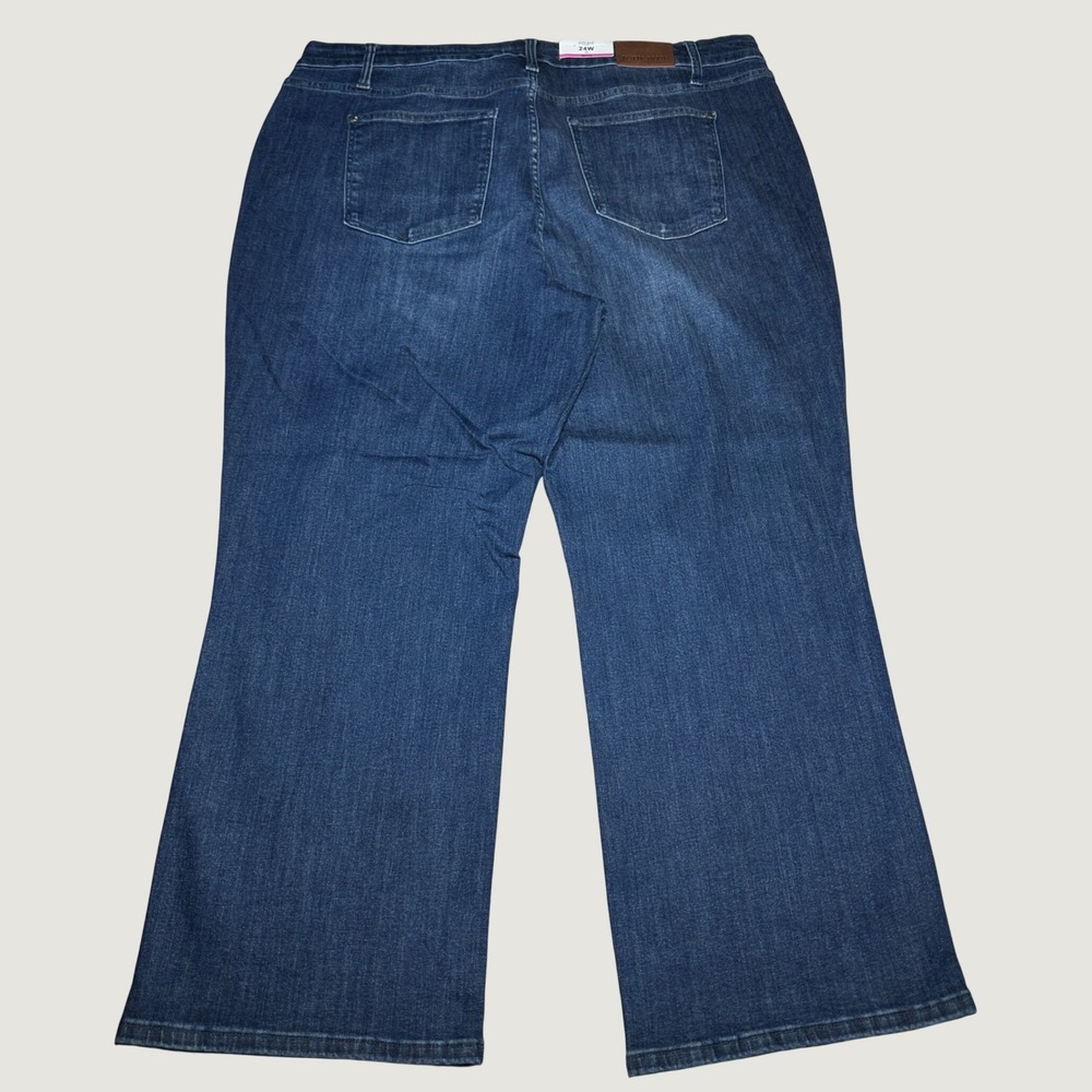 NEW Judy Blue Straight Leg Jeans Women 24W Petite Tummy Control Mid Rise Dark - Picture 7 of 14